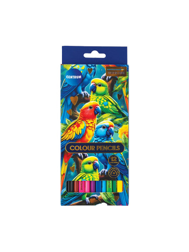 Цветни моливи Centrum Parrot 12цв. дълги