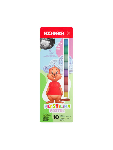 Пластилин Kores Paste 10 цвята 200 гр.