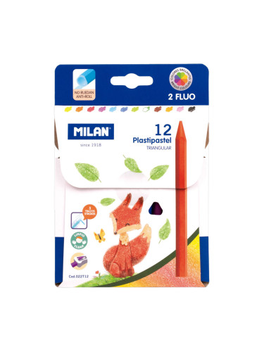 Пастели MILAN Plastipastel 12 цв.