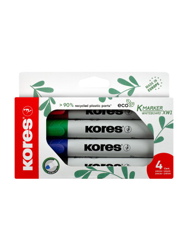 Борд маркер Kores ECO XW1 объл 4 цвята