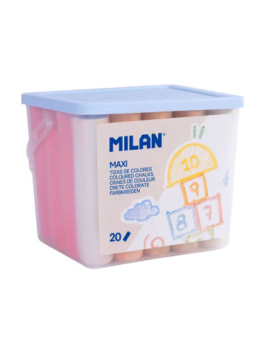 Цветен тебешир MILAN Maxi 20 броя