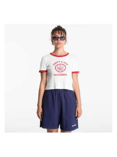 Тениска Sporty & Rich California Emblem Soft Ringer Tee White/ Ruby M