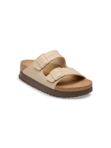 Birkenstock Arizona Flex Platform Birko-Flor Narrow Fit Sandcastle Жени - Сандали Birkenstock - Светло кафяв - B1031261-4.5 - Size: 4.5
