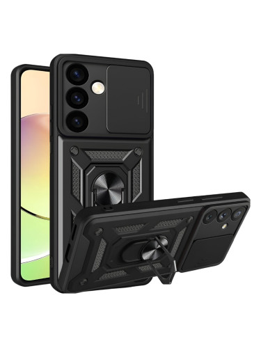 Силиконов твърд кейс bSmart Defender Slide, За Samsung Galaxy A27, Черен