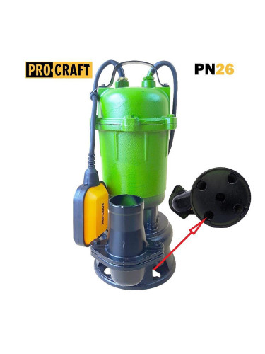 Помпа потопяема за чиста и мръсна вода, PROCRAFT PN26, 550W, 2", 8 м напор
