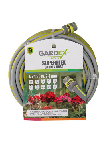 Маркуч градински 1/2", 50 м, 2.3 мм, Gardex SuperFlex 404902