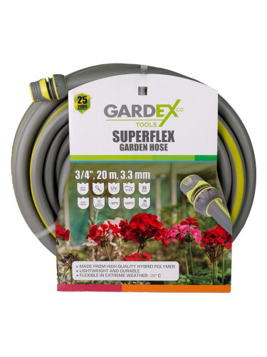 Маркуч градински 3/4", 20 м, 3.3 мм, Gardex SuperFlex 404903