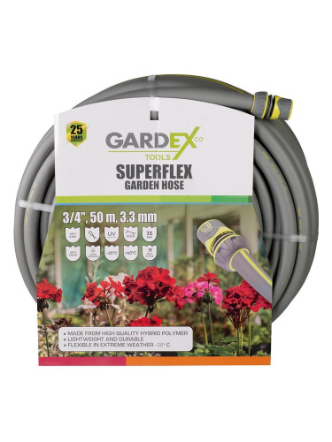 Маркуч градински 3/4", 50 м, 3.3 мм, Gardex SuperFlex 404905