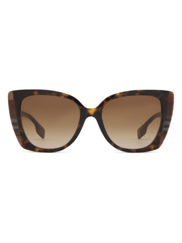 Burberry Meryl 0BE4393 405313 54 - квадратна слънчеви очила, дамски, кафяви