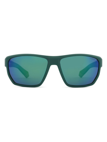 Polaroid PLD 7057/S PYW 5Z 60 - правоъгълна слънчеви очила, unisex, зелени, поляризирани огледални