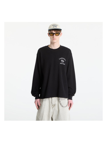 Тениска Carhartt WIP L/S Eightynine Waffle T-Shirt UNISEX Black/ White XS