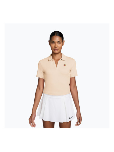 Koszulka tenisowa damska Nike Court Heritage Cropped Polo chalk