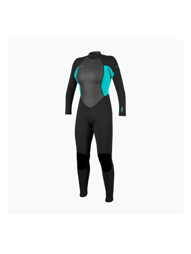 Дамски неопренов костюм за плуване  O'Neill Reactor-2 3/2 mm Back Zip Full black/light aqua