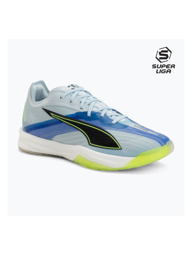 Обувки за хандбал PUMA Accelerate Nitro SQD 5 aqua glow/puma black/green glare/royal sapphire