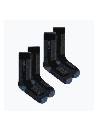 Дамски скоирски чорапи  Icebreaker Merino Ski+ Medium OTC 2 Pack black/dawn/graphite