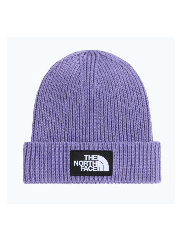 Зимна шапка The North Face Logo Box Cuffed grounded plum