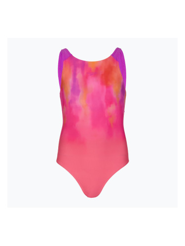 Детски цял бански костюм Speedo Print Pulseback розов/неонов виолетов