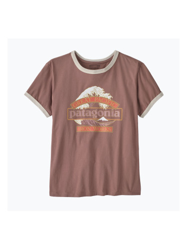 Дамска тениска Patagonia Great Waves Ringer Tee moonrise taupe