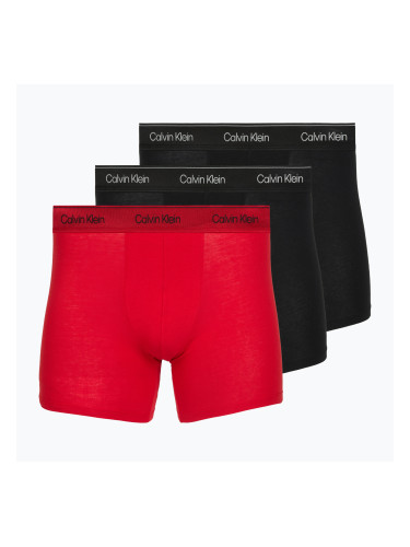 Мъжки боксерки Calvin Klein LV00NB4576 Boxer Brief black/goji berry/black