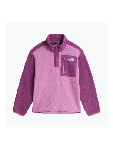 Детски поларен суитшърт The North Face Yumiori 1/4 Zip hushed lavender