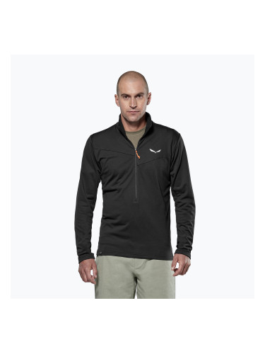 Мъжки суитшърт за трекинг Salewa Puez Cammio Polarlite Half Zip Black Out