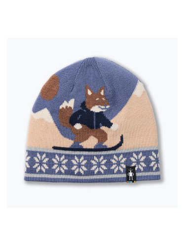 Детска зимна шапка Smartwool Reversible Art Beanie nightfall blue