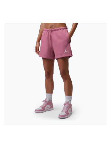 Spodenki damskie Nike Jordan Fleece desert berry/white