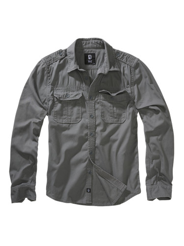 Мъжка риза в цвят графит Brandit Vintage Shirt