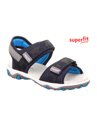 Детски спортни сандали Superfit в черно, синьо и сиво