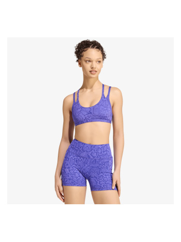 Сутиени adidas Optime Workout Snake Strappy Light Support Bra Solar Purple/ Pure Purple L
