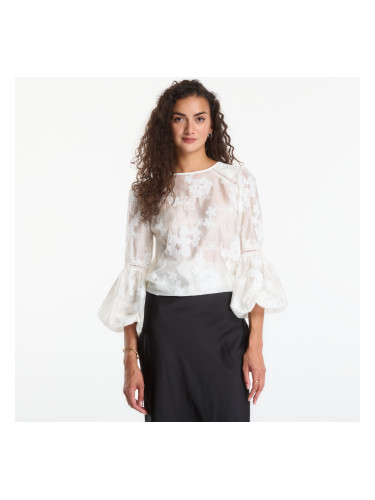 Тениска Guess Ls Brigitte Embro Top Cream White XS