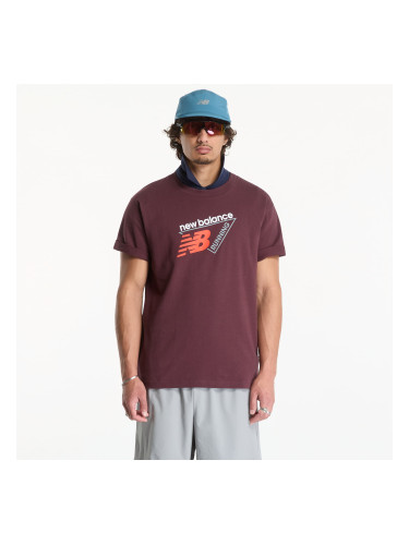 Тениска New Balance Classic Tri-Logo T-shirt Cherry Leather S