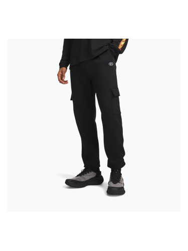 Мъжки панталони за бягане Under Armour Rival Fleece Cargo ultimate black/white