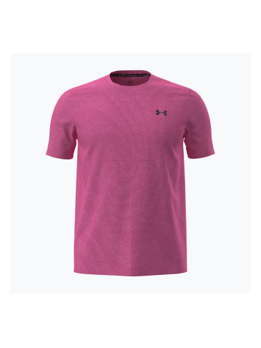 Мъжка тренировъчна тениска Under Armour Vanish Seamless Novelty SS pink frenzy/ultimate black