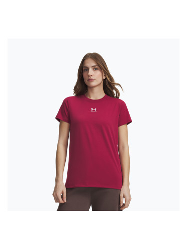 Дамска тениска Under Armour Rival Core claret/white