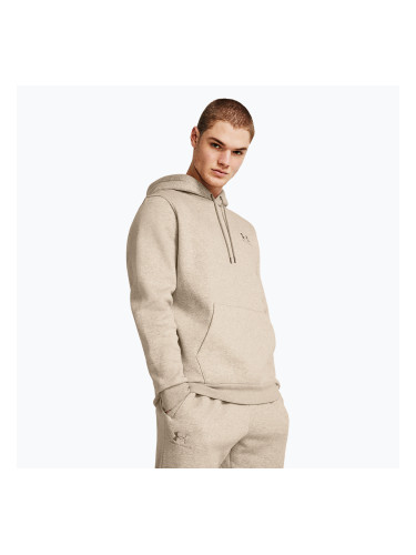 Мъжки суитшърт Under Armour Essential Fleece Hoodie timberwolf taupe light hthr/timberwolf taupe
