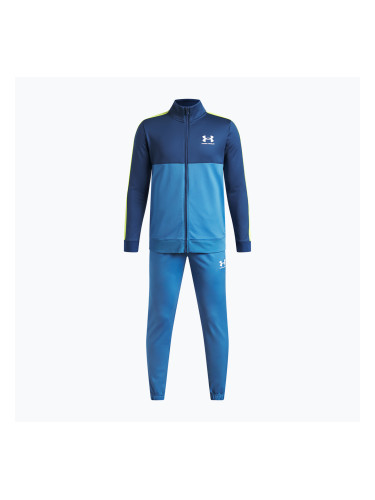 Детски анцуг Under Armour Rival Cb Knit Track Suit aegean blue/blackout navy/white