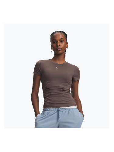 Дамска тренировъчна тениска Under Armour Motion Fitted SS peppercorn/white
