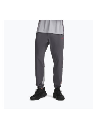 Мъжки панталони за тренировка Under Armour Tech Utility Woven Pants castlerock/mod gray/racer red