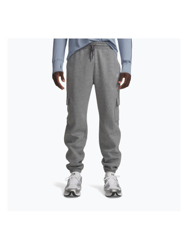 Мъжки панталони за бягане Under Armour Rival Fleece Cargo castlerock light heather/white