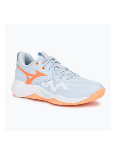Дамски обувки за волейбол Mizuno Wave Momentum Pro blue finch/lava orange/flamingo coral