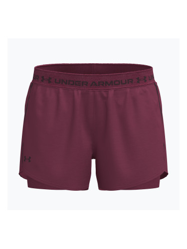 Дамски тренировъчни шорти Under Armour Tech Play Up 2IN1 Shorts claret/claret/ox blood