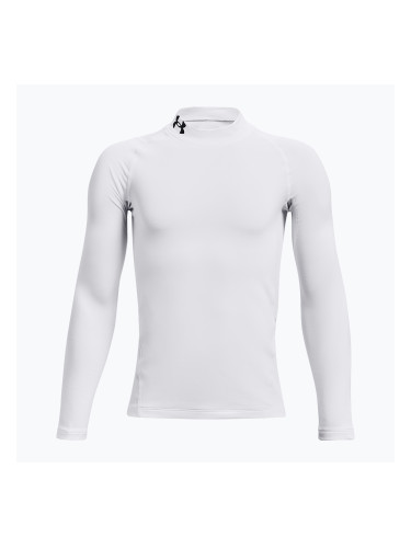Детски тренировъчен лонгслив Under Armour Cg Armour Mock бял/черен