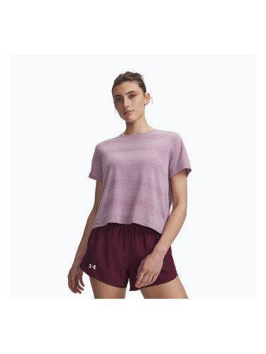 Дамска тениска за бягане Under Armour Velociti SS mauve pink/reflective