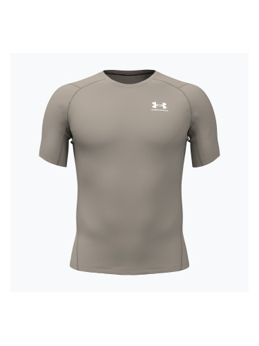 Мъжка тренировъчна тениска Under Armour HG Armour Comp timberwolf taupe/white