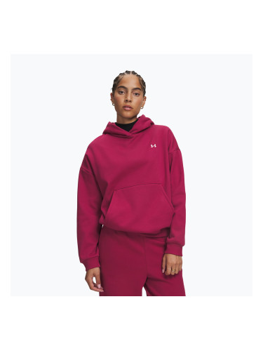 Дамски суитшърт Under Armour Icon Fleece Hoodie claret/white