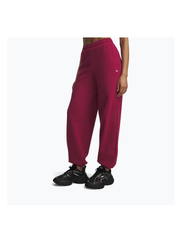 Дамски панталони Under Armour Icon Fleece Gym Pant claret/white