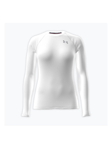 Дамска блуза с дълъг ръкав за  тренировка Under Armour HG Authentics Comp LS white/halo gray