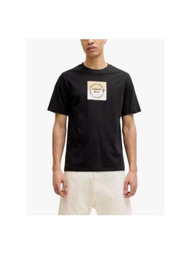 JACK&JONES Jorcatskills Square Branding Tee SSCN LN Black