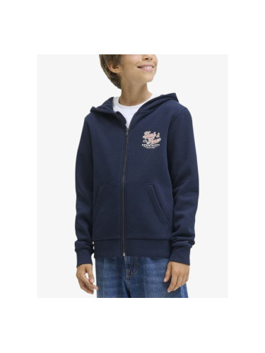 JACK&JONES Jjelogo Sweat Ziphood 2Col Noos JNR Navy
